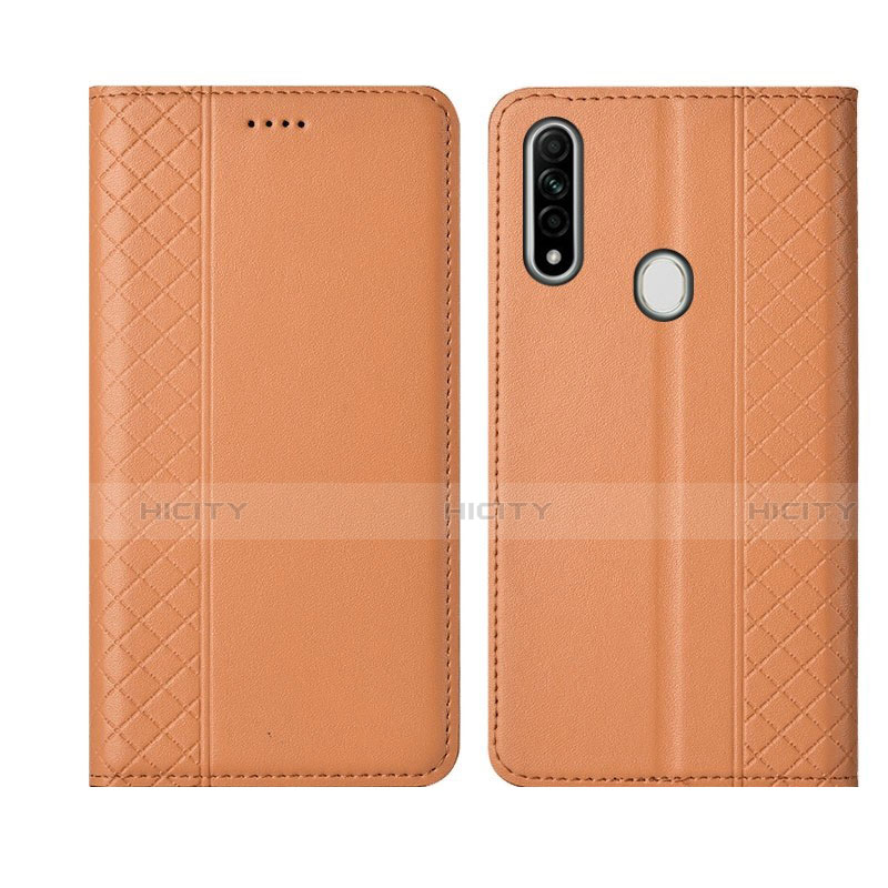 Handytasche Stand Schutzhülle Flip Leder Hülle L01 für Oppo A31 Orange