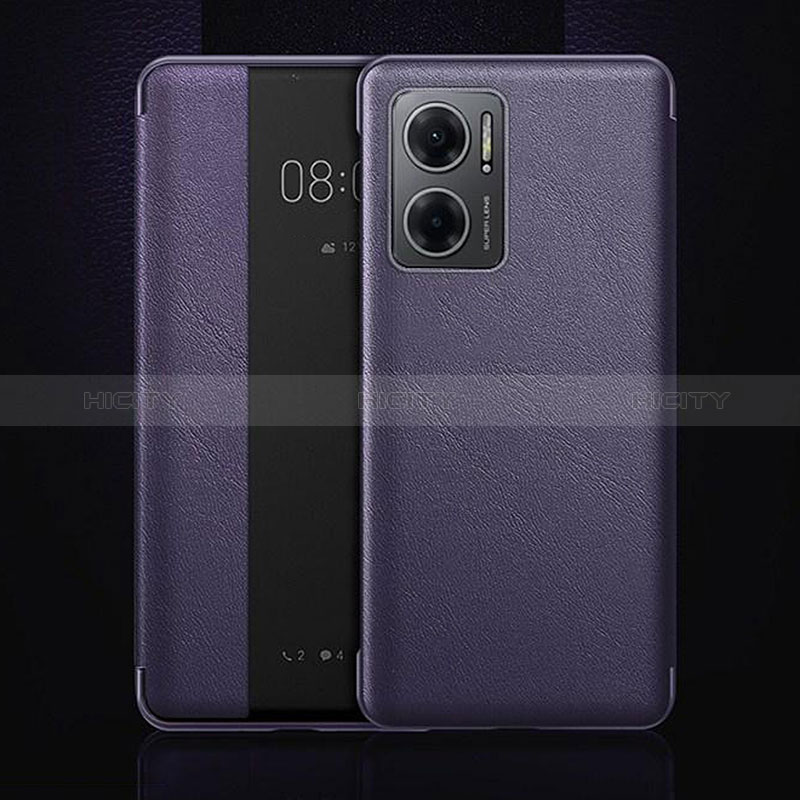 Handytasche Stand Schutzhülle Flip Leder Hülle L01 für Oppo A56S 5G Violett Plus