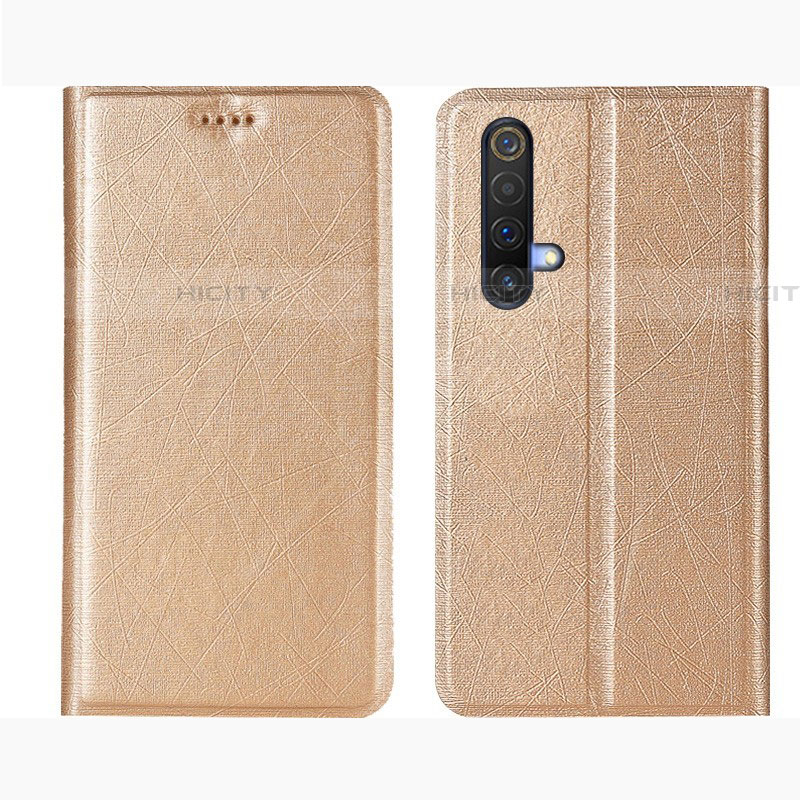 Handytasche Stand Schutzhülle Flip Leder Hülle L01 für Realme X50t 5G Gold Plus