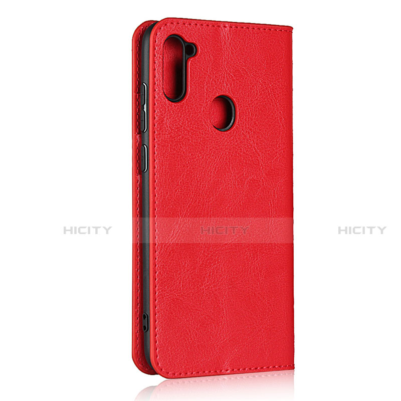 Handytasche Stand Schutzhülle Flip Leder Hülle L01 für Samsung Galaxy A11 Rot