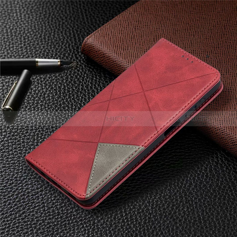 Handytasche Stand Schutzhülle Flip Leder Hülle L01 für Samsung Galaxy A12 Nacho Rot