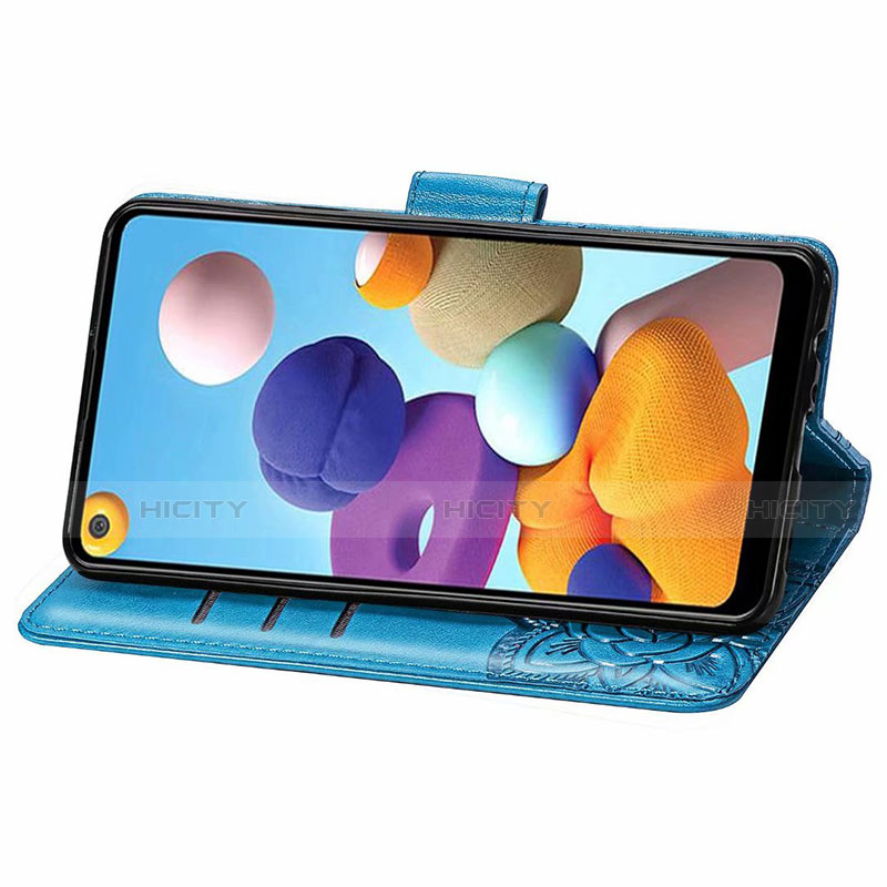 Handytasche Stand Schutzhülle Flip Leder Hülle L01 für Samsung Galaxy A21 groß