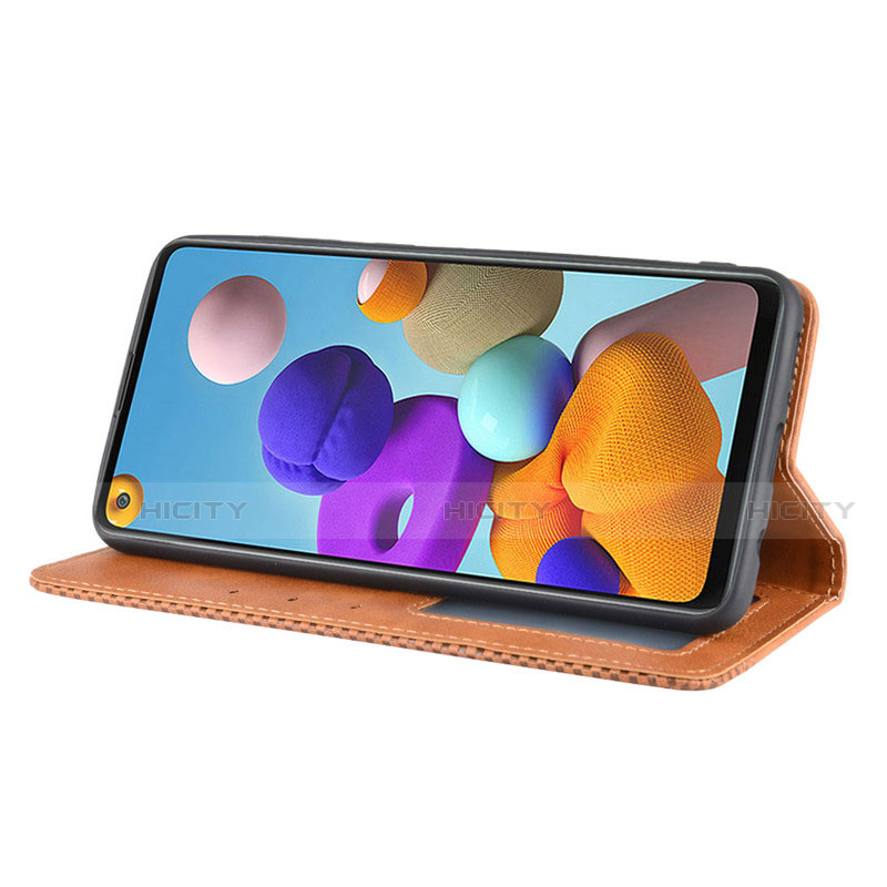 Handytasche Stand Schutzhülle Flip Leder Hülle L01 für Samsung Galaxy A21s groß