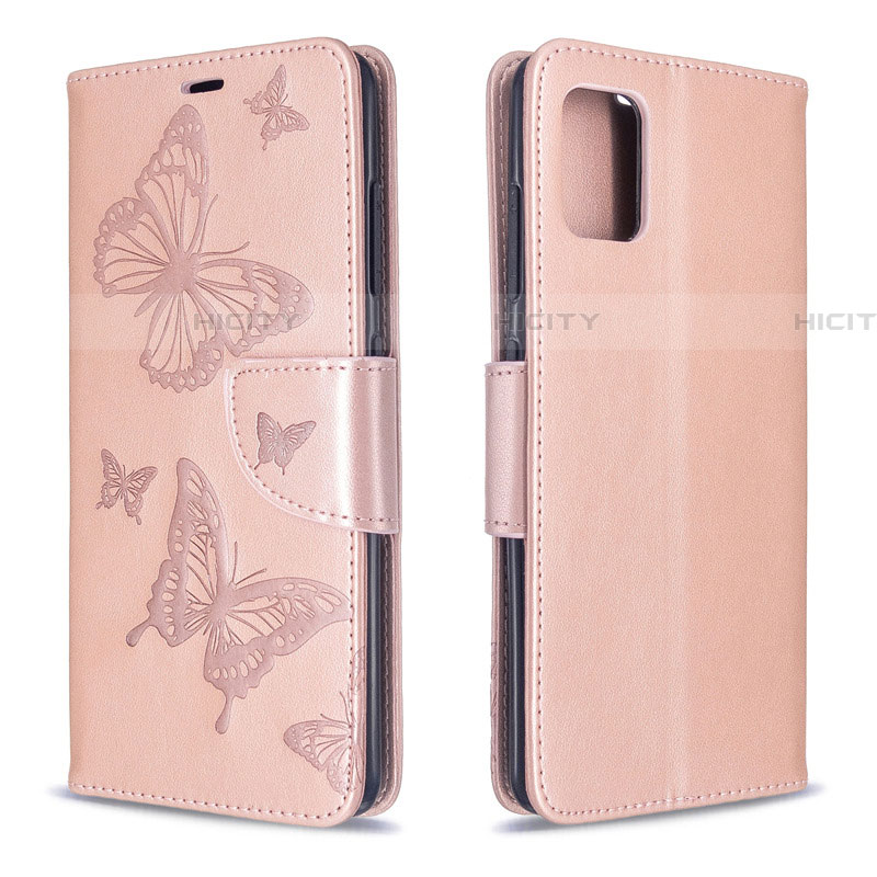 Handytasche Stand Schutzhülle Flip Leder Hülle L01 für Samsung Galaxy A51 5G Rosegold Plus