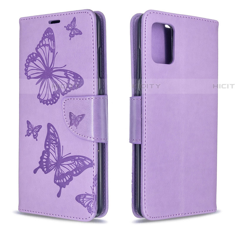 Handytasche Stand Schutzhülle Flip Leder Hülle L01 für Samsung Galaxy A51 5G Violett Plus