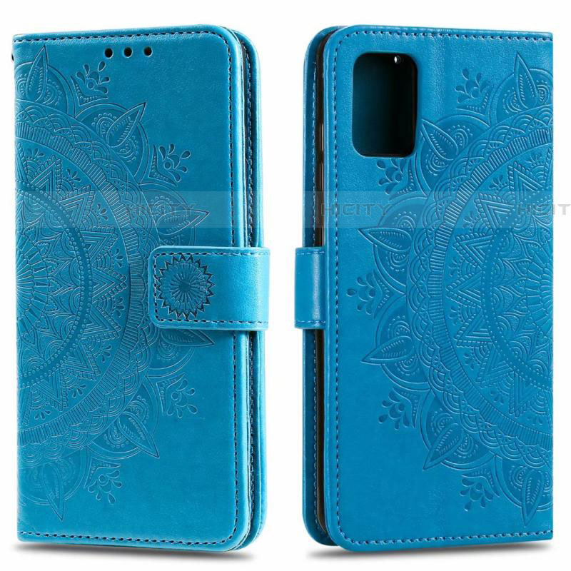 Handytasche Stand Schutzhülle Flip Leder Hülle L01 für Samsung Galaxy A71 5G Hellblau Plus