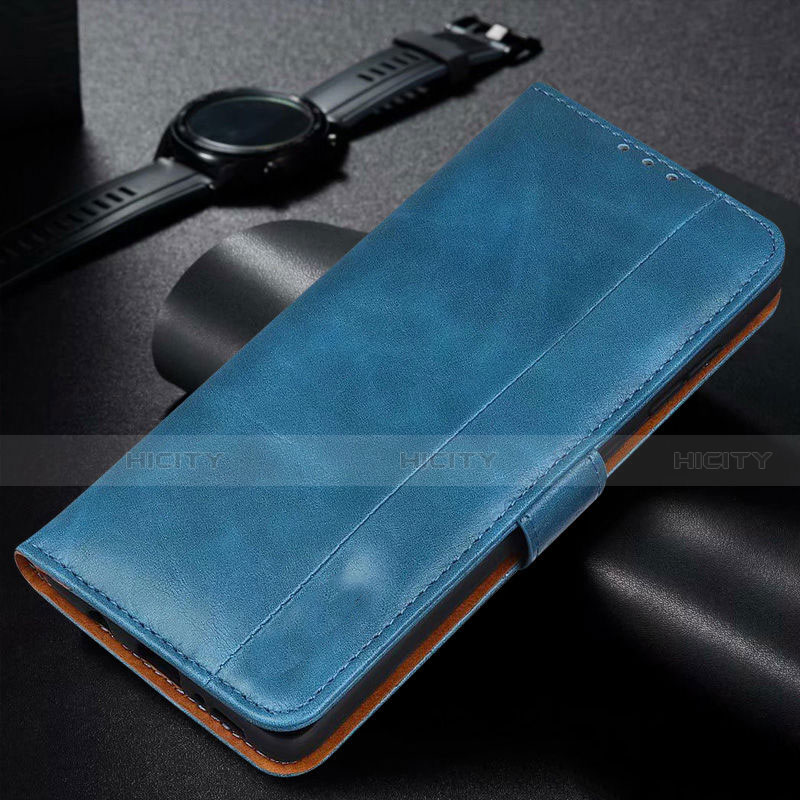 Handytasche Stand Schutzhülle Flip Leder Hülle L01 für Samsung Galaxy M21 Blau