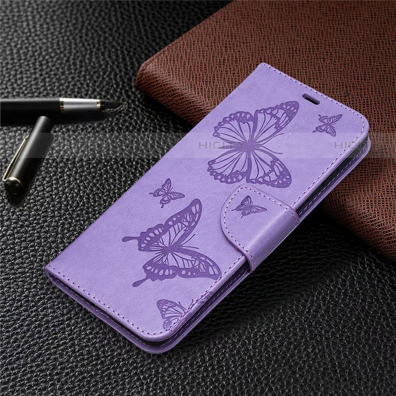 Handytasche Stand Schutzhülle Flip Leder Hülle L01 für Samsung Galaxy S20 FE 4G Helles Lila