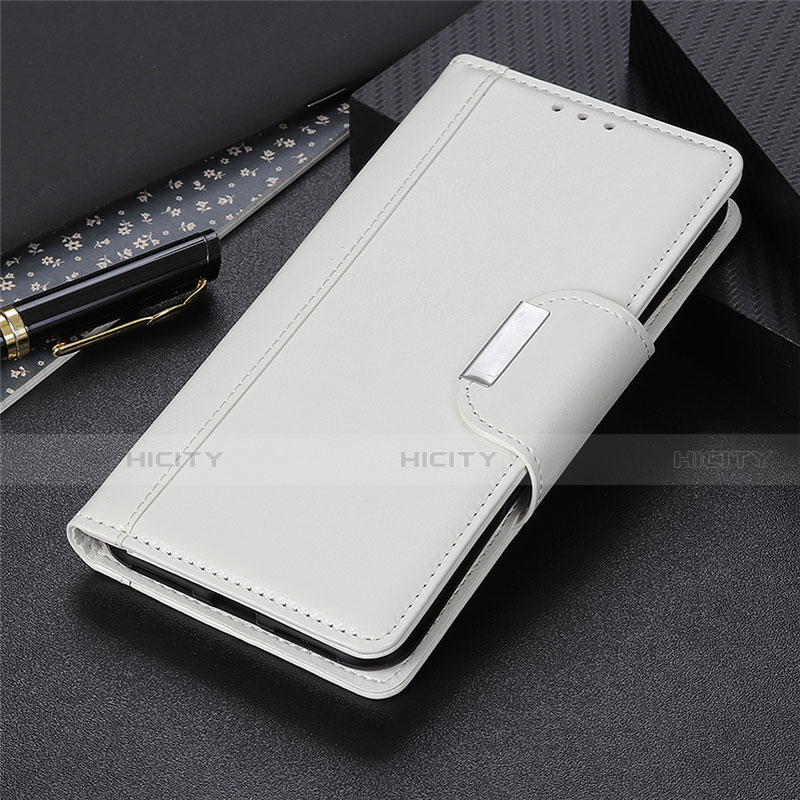 Handytasche Stand Schutzhülle Flip Leder Hülle L01 für Samsung Galaxy S21 5G Weiß