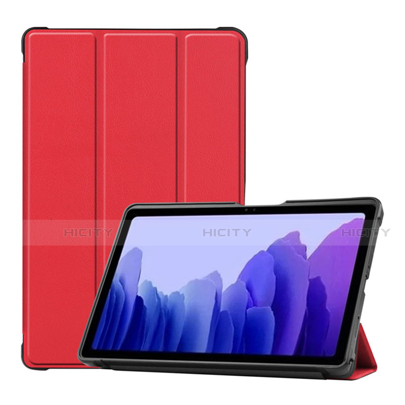 Handytasche Stand Schutzhülle Flip Leder Hülle L01 für Samsung Galaxy Tab A7 4G 10.4 SM-T505 Rot Plus