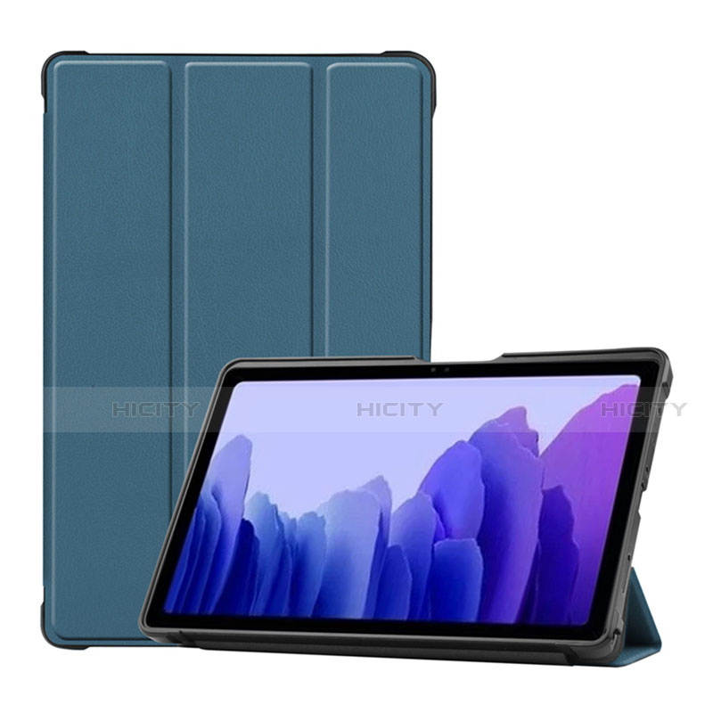 Handytasche Stand Schutzhülle Flip Leder Hülle L01 für Samsung Galaxy Tab A7 Wi-Fi 10.4 SM-T500 Cyan Plus