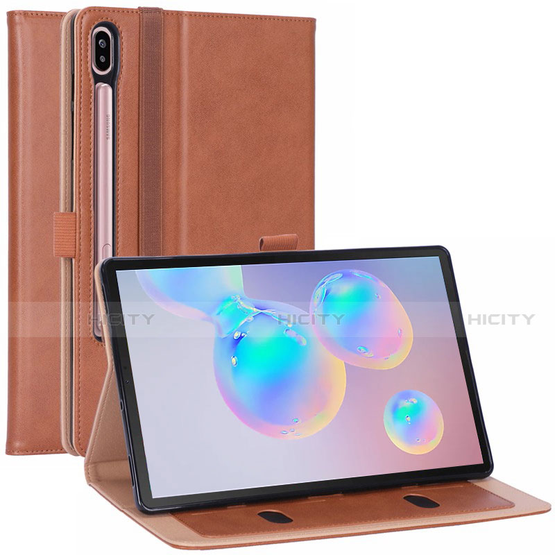 Handytasche Stand Schutzhülle Flip Leder Hülle L01 für Samsung Galaxy Tab S6 10.5 SM-T860 Orange Plus