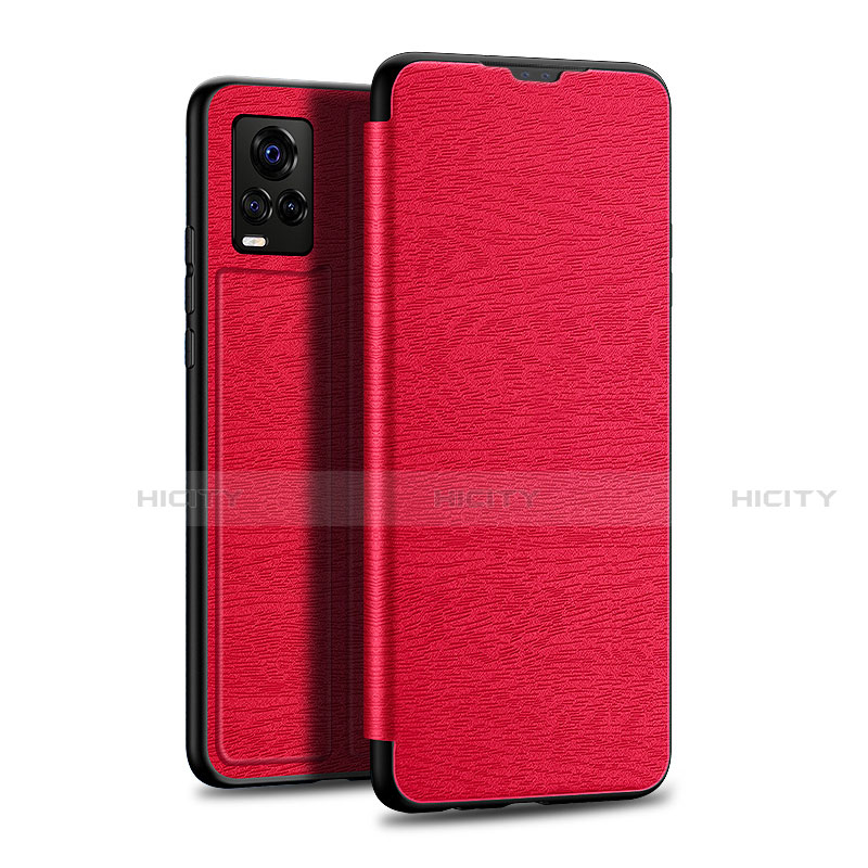 Handytasche Stand Schutzhülle Flip Leder Hülle L01 für Vivo V20 Pro 5G Rot