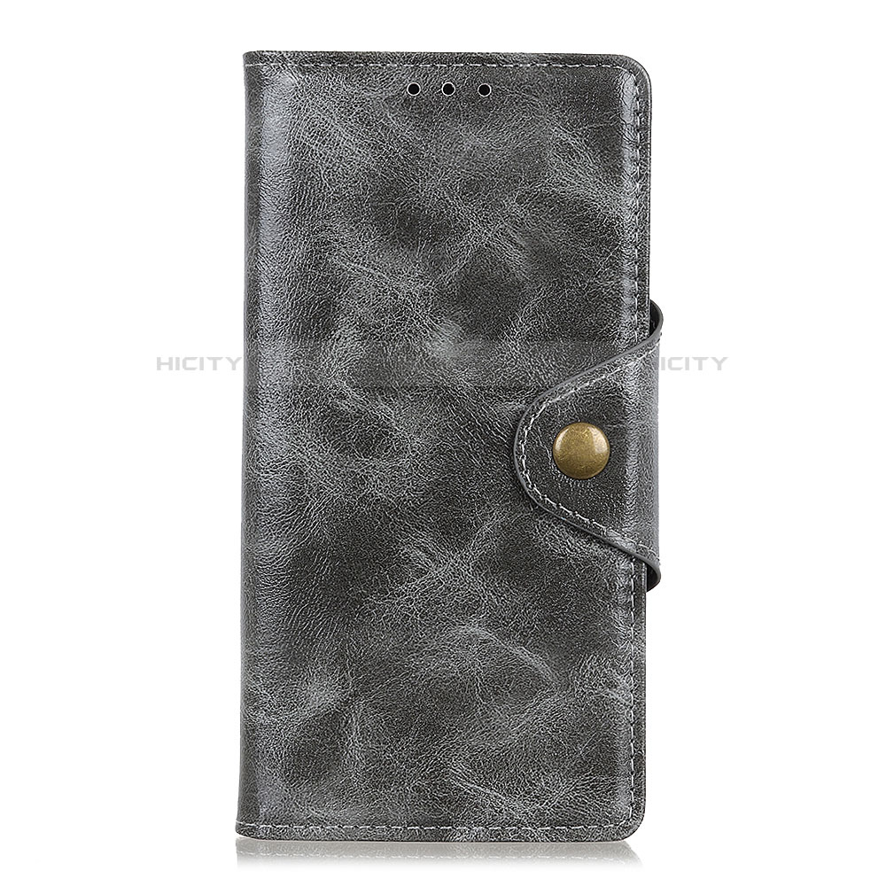 Handytasche Stand Schutzhülle Flip Leder Hülle L01 für Xiaomi Redmi Note 9S Grau