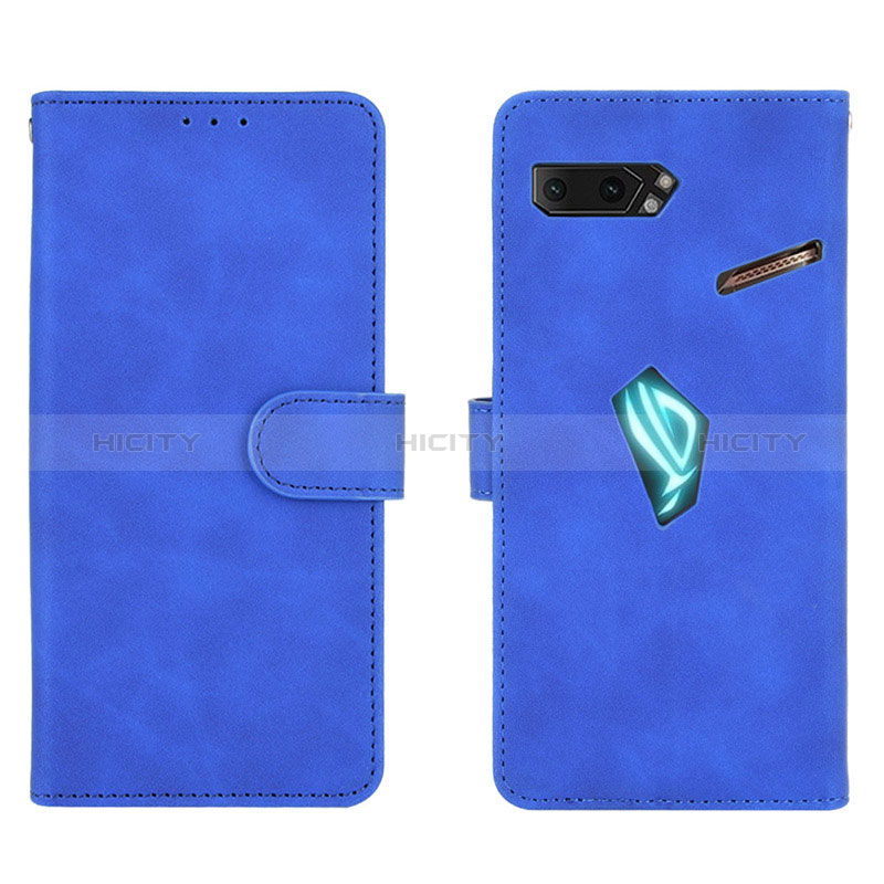 Handytasche Stand Schutzhülle Flip Leder Hülle L01Z für Asus ROG Phone II ZS660KL Blau