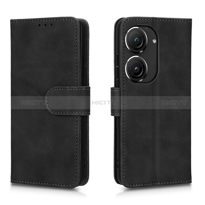 Handytasche Stand Schutzhülle Flip Leder Hülle L01Z für Asus Zenfone 9 Schwarz