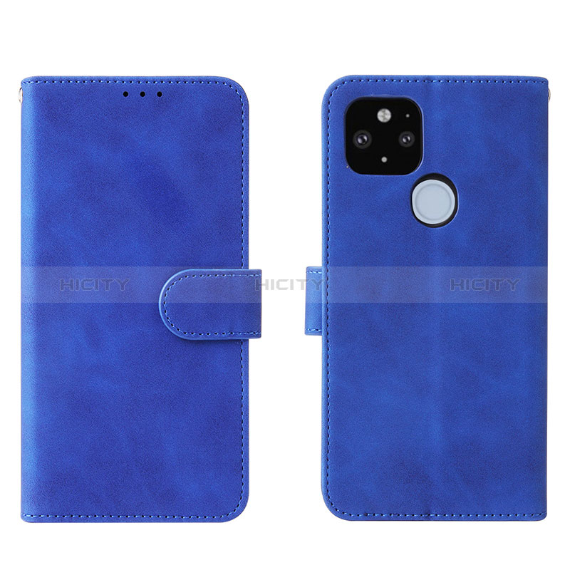 Handytasche Stand Schutzhülle Flip Leder Hülle L01Z für Google Pixel 5a 5G Blau