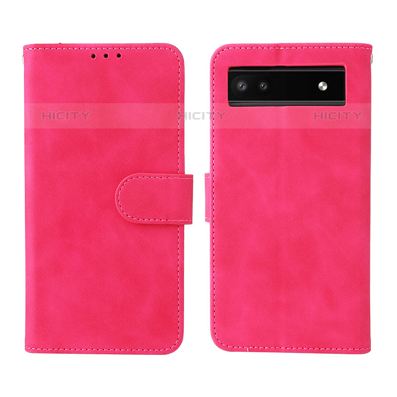 Handytasche Stand Schutzhülle Flip Leder Hülle L01Z für Google Pixel 6a 5G Pink Plus