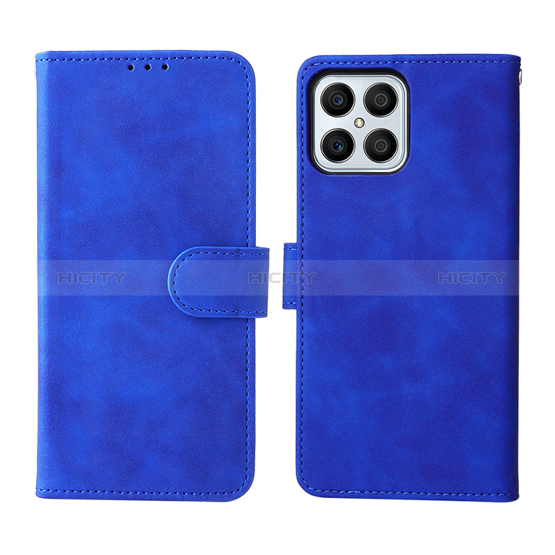 Handytasche Stand Schutzhülle Flip Leder Hülle L01Z für Huawei Honor X8 4G Blau