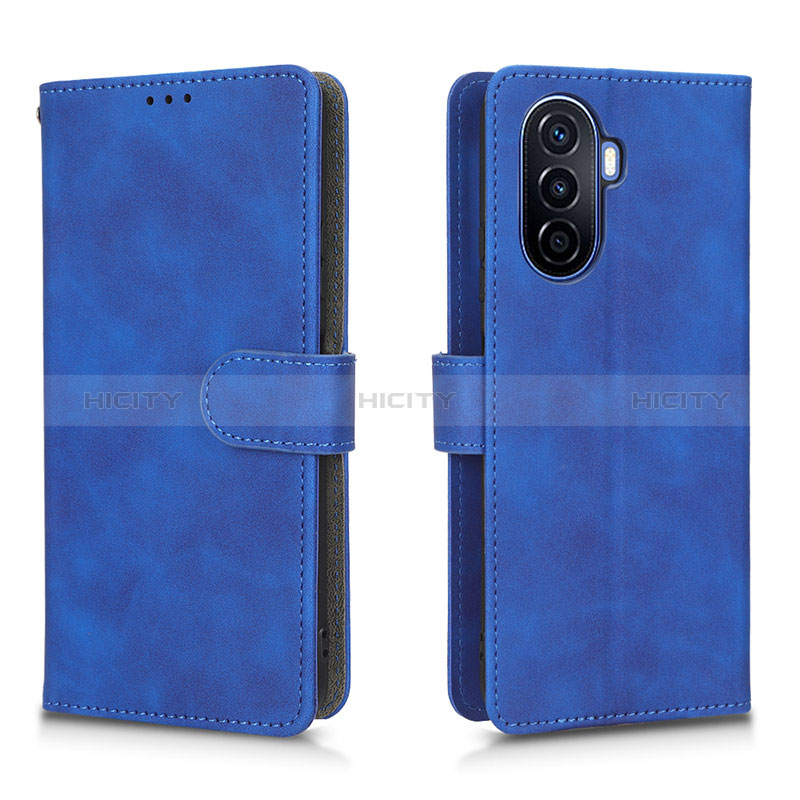 Handytasche Stand Schutzhülle Flip Leder Hülle L01Z für Huawei Nova Y70 Plus Blau Plus