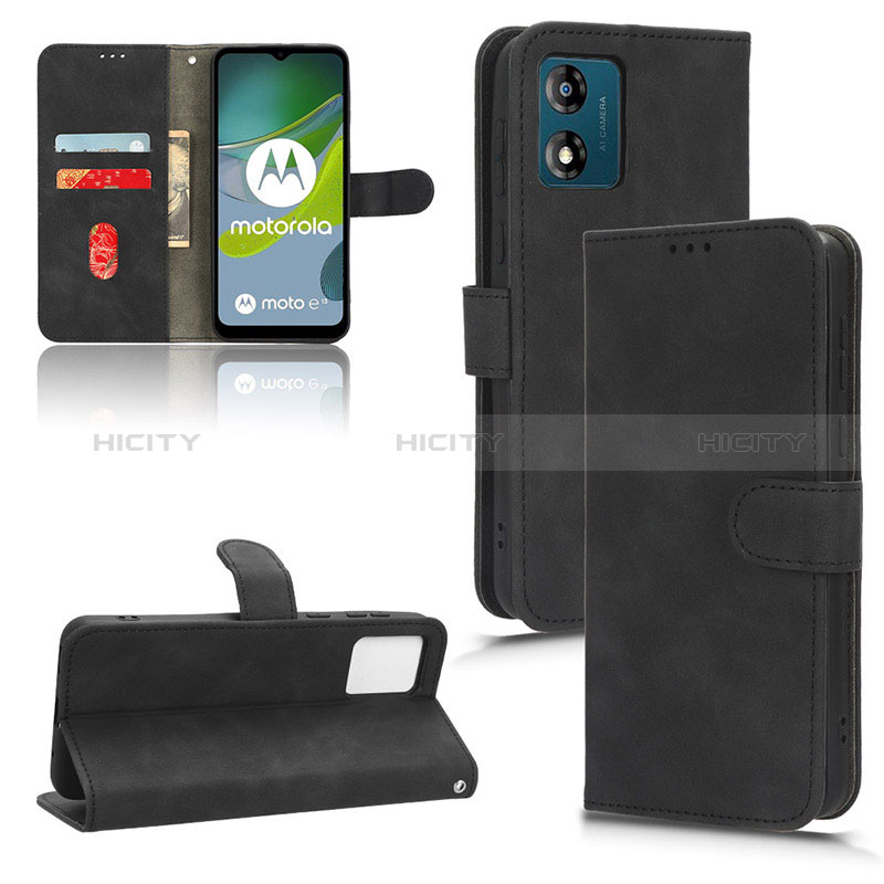 Handytasche Stand Schutzhülle Flip Leder Hülle L01Z für Motorola Moto E13