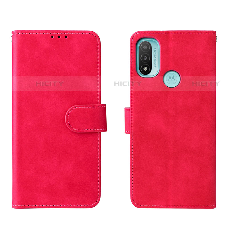 Handytasche Stand Schutzhülle Flip Leder Hülle L01Z für Motorola Moto E30 Pink