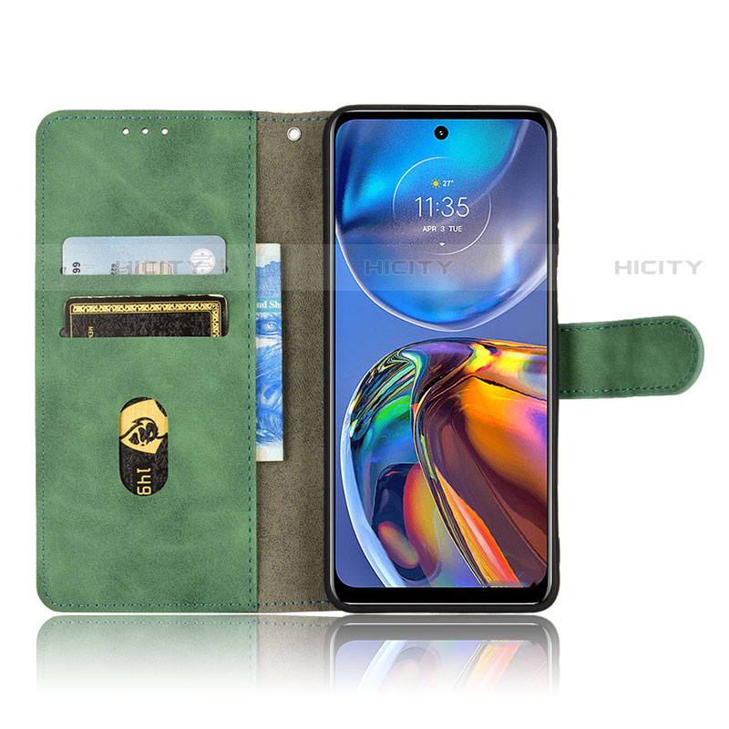 Handytasche Stand Schutzhülle Flip Leder Hülle L01Z für Motorola Moto E32s groß