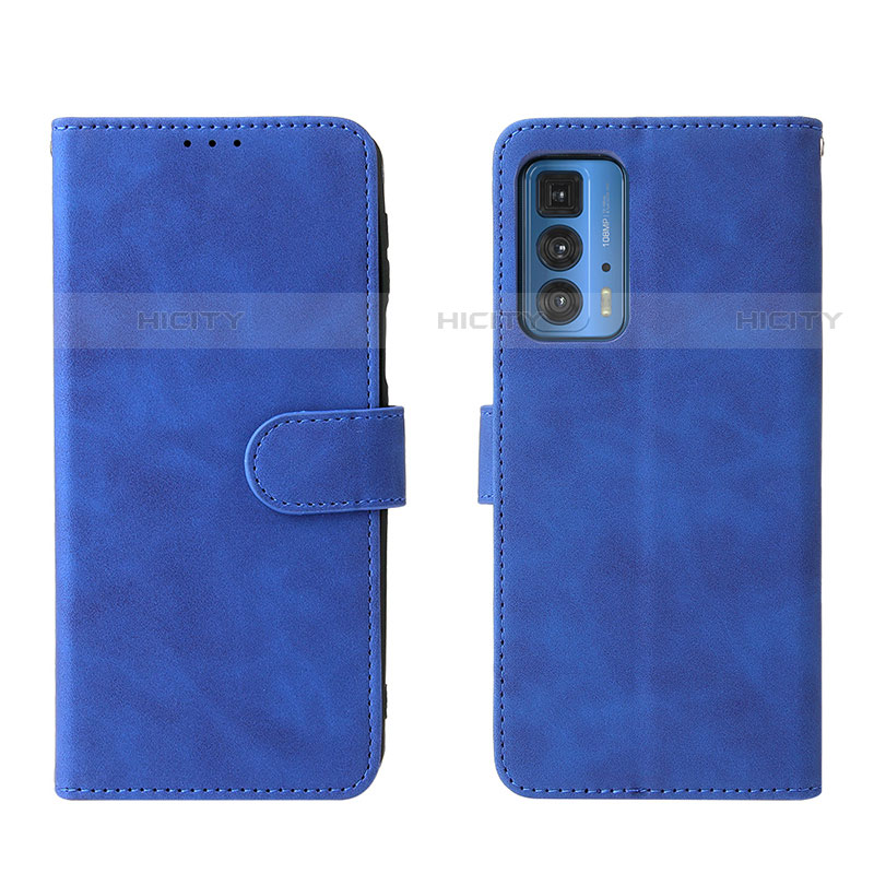 Handytasche Stand Schutzhülle Flip Leder Hülle L01Z für Motorola Moto Edge 20 Pro 5G Blau