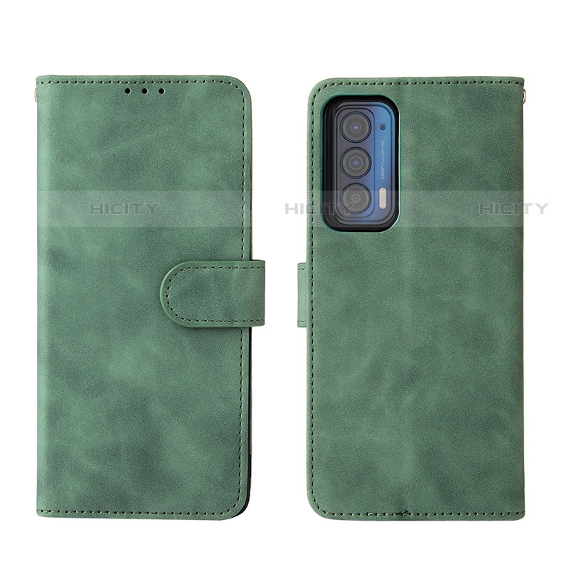 Handytasche Stand Schutzhülle Flip Leder Hülle L01Z für Motorola Moto Edge (2021) 5G Grün