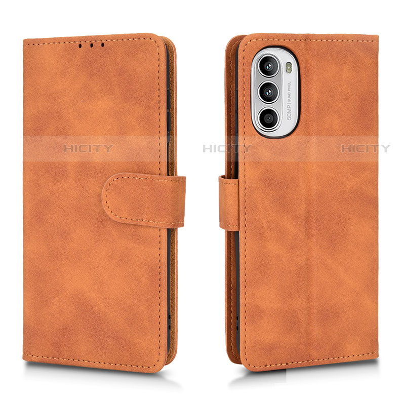 Handytasche Stand Schutzhülle Flip Leder Hülle L01Z für Motorola Moto Edge (2022) 5G Braun