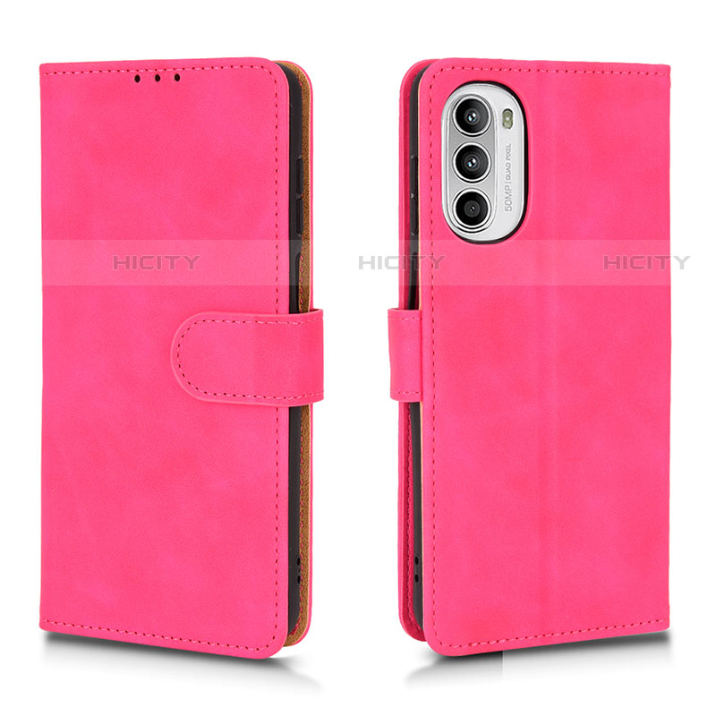 Handytasche Stand Schutzhülle Flip Leder Hülle L01Z für Motorola Moto Edge (2022) 5G Pink