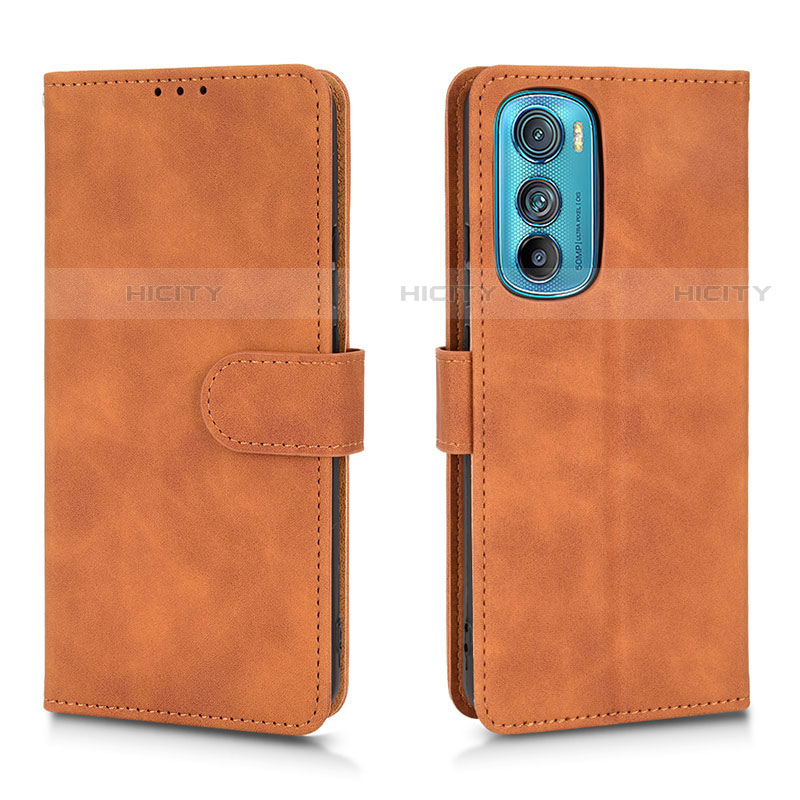 Handytasche Stand Schutzhülle Flip Leder Hülle L01Z für Motorola Moto Edge 30 5G Braun