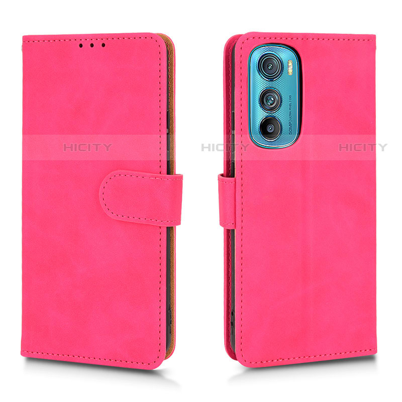 Handytasche Stand Schutzhülle Flip Leder Hülle L01Z für Motorola Moto Edge 30 5G Pink Plus