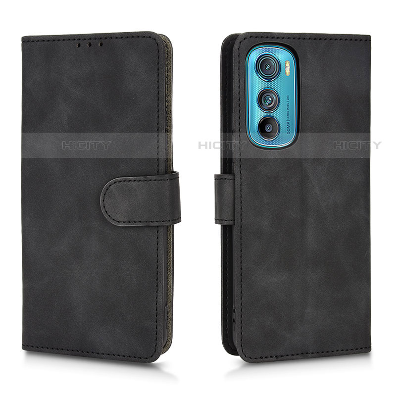 Handytasche Stand Schutzhülle Flip Leder Hülle L01Z für Motorola Moto Edge 30 5G Schwarz