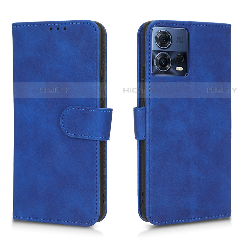 Handytasche Stand Schutzhülle Flip Leder Hülle L01Z für Motorola Moto Edge 30 Fusion 5G Blau