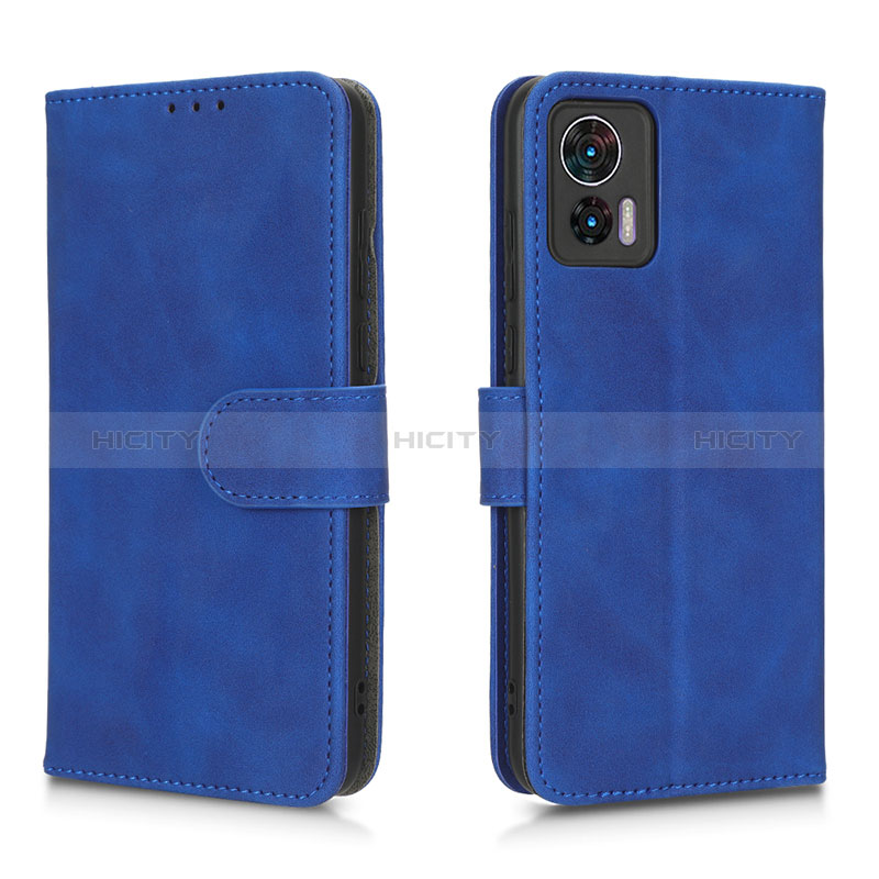 Handytasche Stand Schutzhülle Flip Leder Hülle L01Z für Motorola Moto Edge 30 Lite 5G Blau Plus