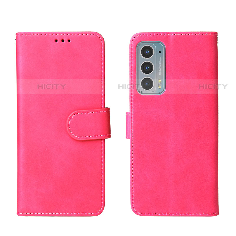 Handytasche Stand Schutzhülle Flip Leder Hülle L01Z für Motorola Moto Edge Lite 5G Pink Plus