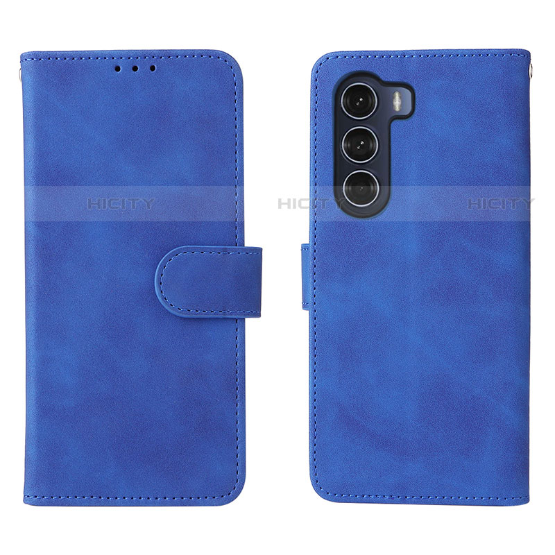 Handytasche Stand Schutzhülle Flip Leder Hülle L01Z für Motorola Moto Edge S30 5G Blau