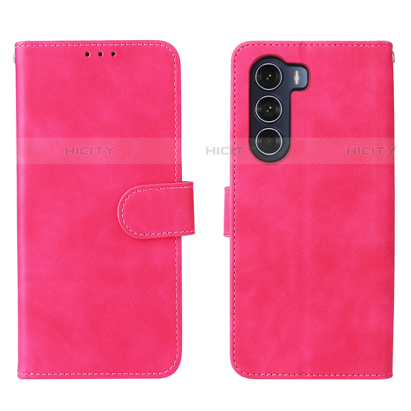 Handytasche Stand Schutzhülle Flip Leder Hülle L01Z für Motorola Moto Edge S30 5G Pink Plus