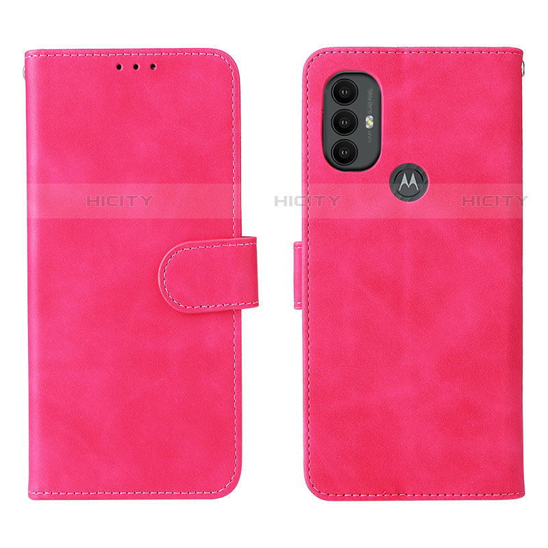 Handytasche Stand Schutzhülle Flip Leder Hülle L01Z für Motorola Moto G Play (2023) Pink