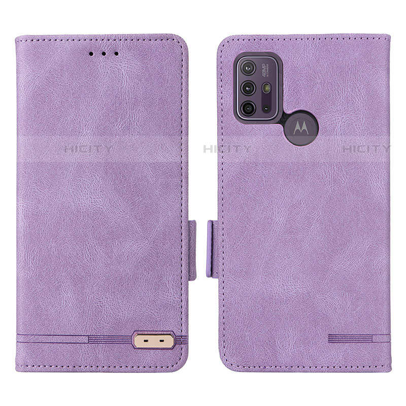 Handytasche Stand Schutzhülle Flip Leder Hülle L01Z für Motorola Moto G10 Violett