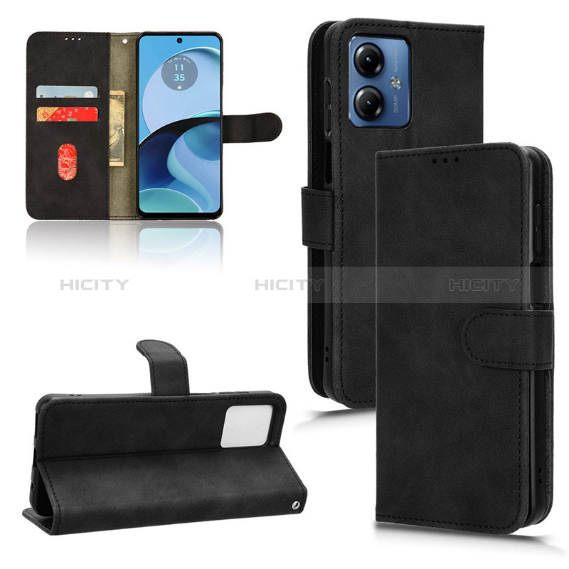 Handytasche Stand Schutzhülle Flip Leder Hülle L01Z für Motorola Moto G14 groß