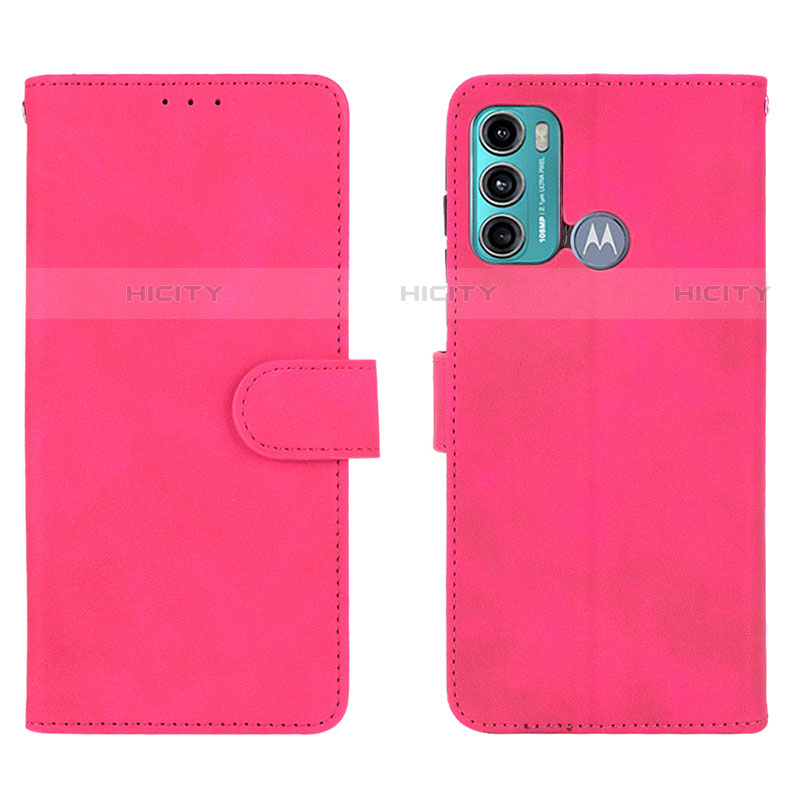 Handytasche Stand Schutzhülle Flip Leder Hülle L01Z für Motorola Moto G60 Pink