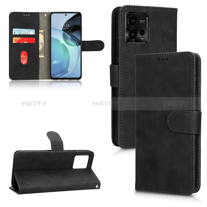 Handytasche Stand Schutzhülle Flip Leder Hülle L01Z für Motorola Moto G72 groß