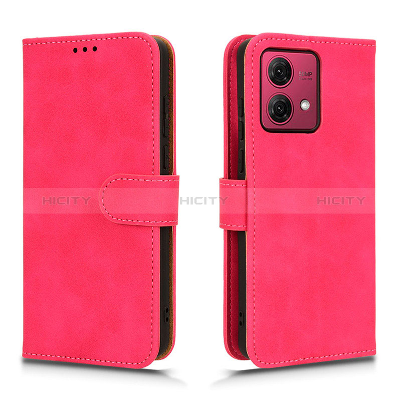 Handytasche Stand Schutzhülle Flip Leder Hülle L01Z für Motorola Moto G84 5G Pink