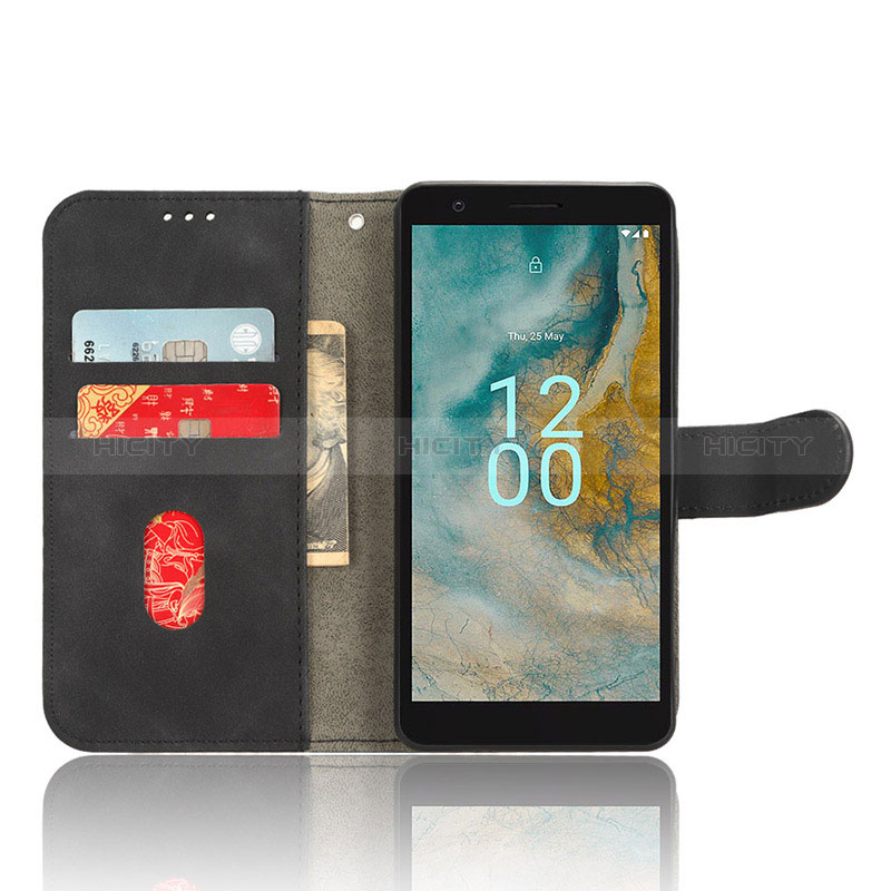 Handytasche Stand Schutzhülle Flip Leder Hülle L01Z für Nokia C02 groß