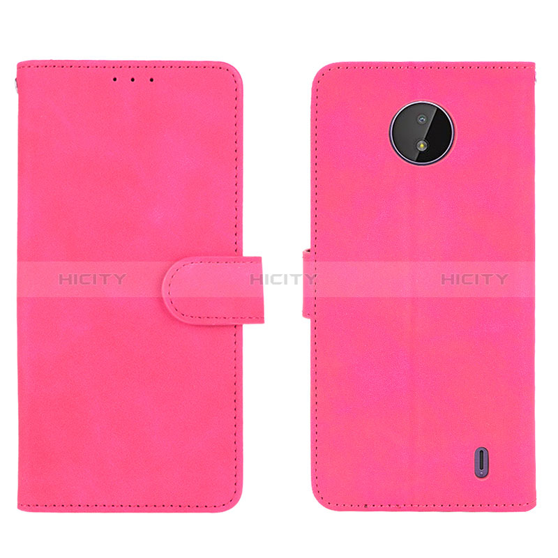 Handytasche Stand Schutzhülle Flip Leder Hülle L01Z für Nokia C10 Pink