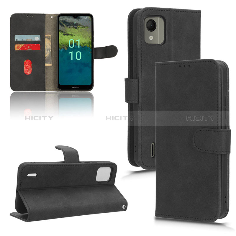 Handytasche Stand Schutzhülle Flip Leder Hülle L01Z für Nokia C110 groß