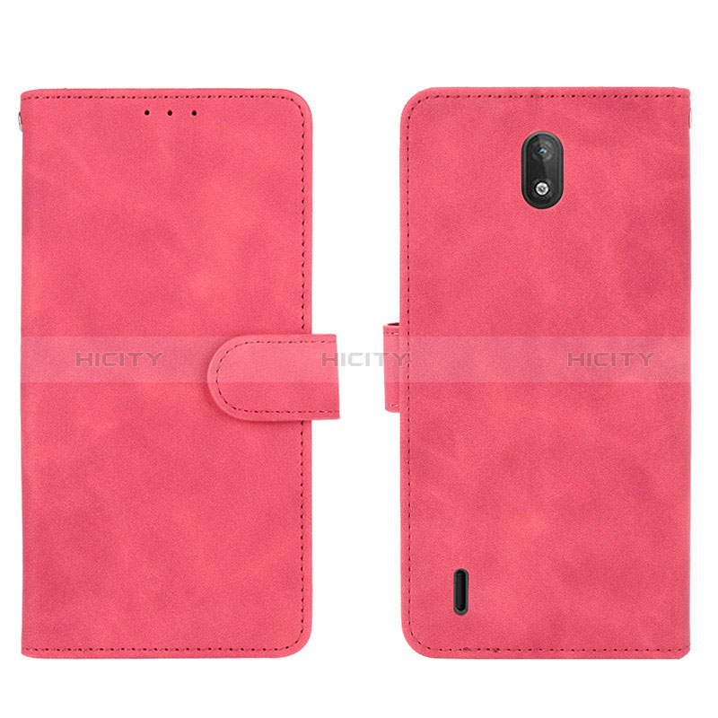 Handytasche Stand Schutzhülle Flip Leder Hülle L01Z für Nokia C2 Pink