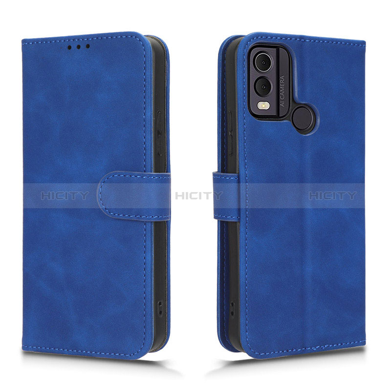 Handytasche Stand Schutzhülle Flip Leder Hülle L01Z für Nokia C22 Blau